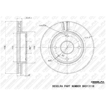 DESELRA BRAKE DISC FRONT (BKD13118)