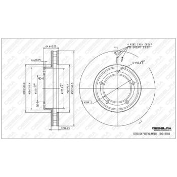 DESELRA BRAKE DISC FRONT (BKD13168)