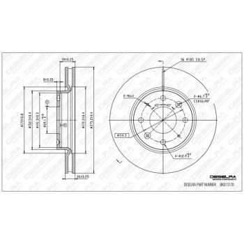 DESELRA BRAKE DISC FRONT (BKD13170)