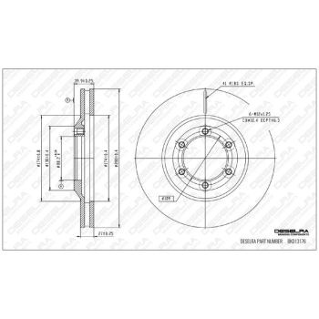 DESELRA BRAKE DISC FRONT (BKD13176)