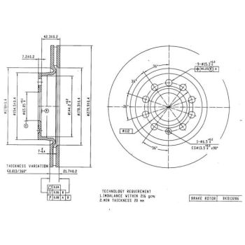 DESELRA BRAKE DISC FRONT (BKD13234)