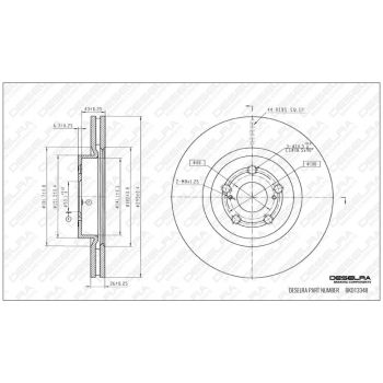 DESELRA BRAKE DISC FRONT (BKD13348)