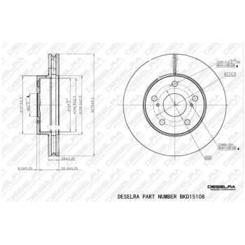 DESELRA BRAKE DISC FRONT (BKD15108)