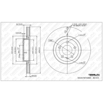 DESELRA BRAKE DISC FRONT (BKD13414)