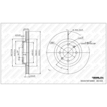 DESELRA BRAKE DISC FRONT (BKD13430)