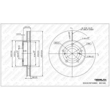 DESELRA BRAKE DISC FRONT (BKD13446)