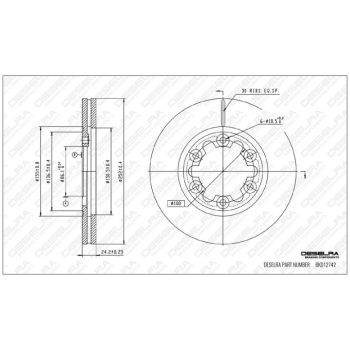 DESELRA BRAKE DISC FRONT (BKD12742)
