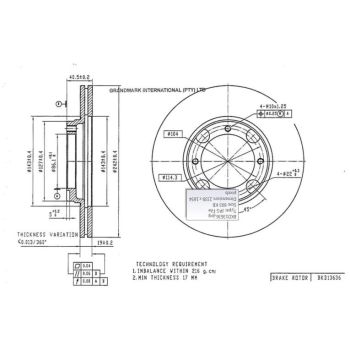 DESELRA BRAKE DISC FRONT (BKD13636)