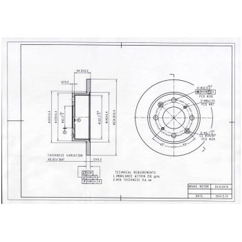 DESELRA BRAKE DISC REAR (BKD13470)