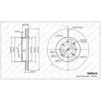 DESELRA BRAKE DISC FRONT (BKD13476)