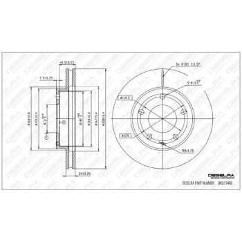 DESELRA BRAKE DISC FRONT (BKD13486)