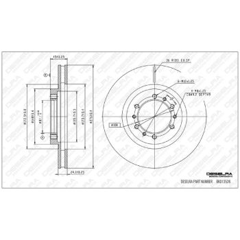 DESELRA BRAKE DISC FRONT (BKD13526)