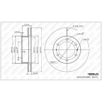 DESELRA BRAKE DISC FRONT (BKD13572)