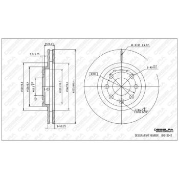 DESELRA BRAKE DISC FRONT (BKD13542)