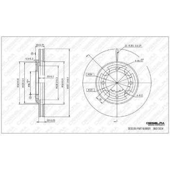 DESELRA BRAKE DISC FRONT (BKD13634)