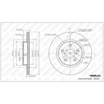 DESELRA BRAKE DISC FRONT (BKD13644)