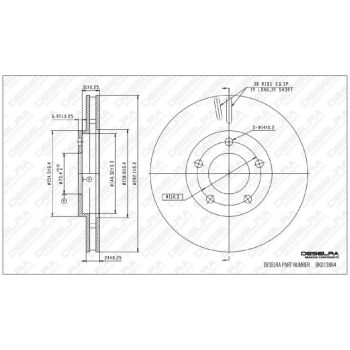 DESELRA BRAKE DISC FRONT (BKD13884)