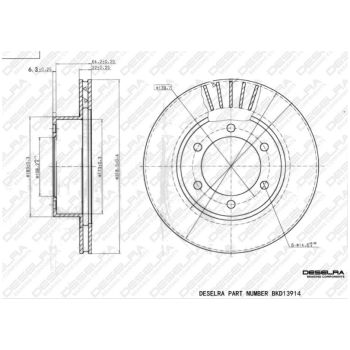 DESELRA BRAKE DISC FRONT (BKD13914)