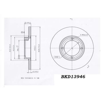 DESELRA BRAKE DISC FRONT (BKD13946)