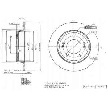 DESELRA BRAKE DISC REAR (BKD14172)