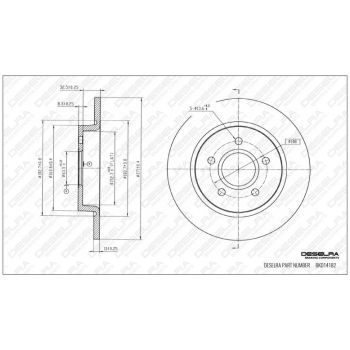 DESELRA BRAKE DISC REAR (BKD14182)