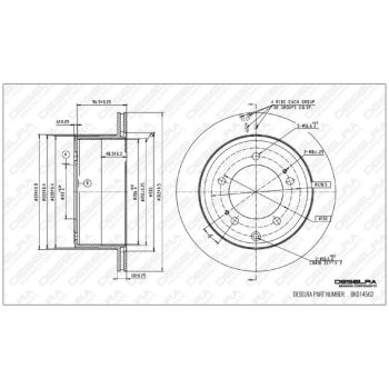 DESELRA BRAKE DISC REAR (BKD14562)