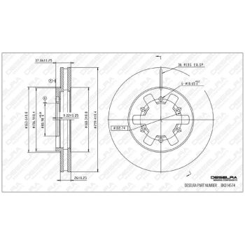 DESELRA BRAKE DISC FRONT (BKD14574)