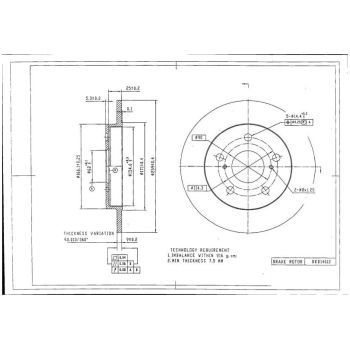 DESELRA BRAKE DISC REAR (BKD14612)