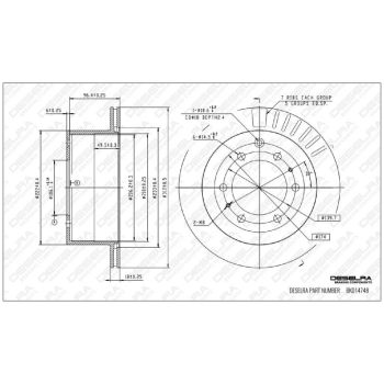 DESELRA BRAKE DISC REAR (BKD14748)