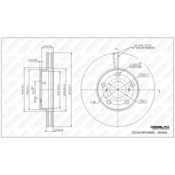 DESELRA BRAKE DISC FRONT (BKD14826)