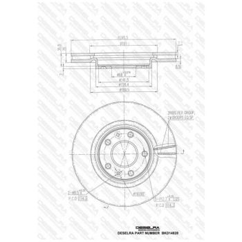 DESELRA BRAKE DISC FRONT (BKD14828)