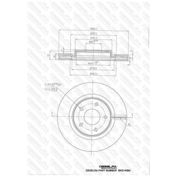 DESELRA BRAKE DISC FRONT (BKD14984)