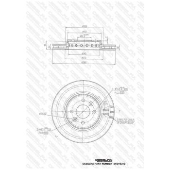 DESELRA BRAKE DISC FRONT (BKD15212)