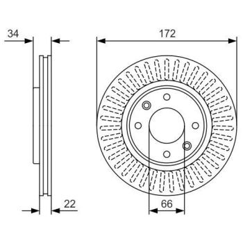 BOSCH BRAKE DISC (0986479R63)