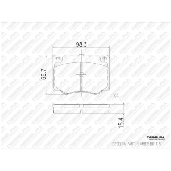 DESELRA Brake Pad Set Front (BD1118)