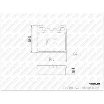 DESELRA Brake Pad Set Front (BD256)