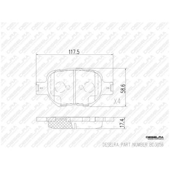 DESELRA Brake Pad Set Front (BD3056)