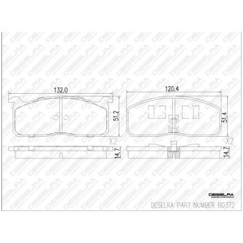 DESELRA Brake Pad Set Front (BD372)