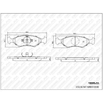 DESELRA Brake Pad Set Front (BD518)