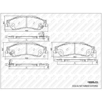 DESELRA Brake Pad Set Rear (BDPD1458)
