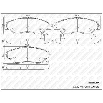 DESELRA Brake Pad Set Front (BDMX1548)