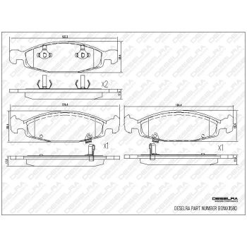 DESELRA Brake Pad Set Front (BDMX1580)