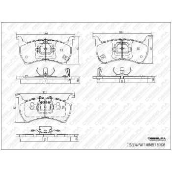 DESELRA Brake Pad Set Front (BD608)