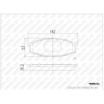 DESELRA Brake Pad Set Front (BD1286)
