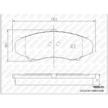 DESELRA Brake Pad Set Front (BD680)