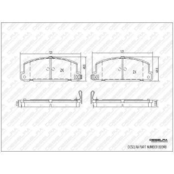 DESELRA Brake Pad Set Front (BD948)