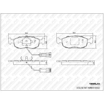 DESELRA Brake Pad Set Front (BD552)
