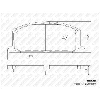 DESELRA Brake Pad Set Front (BD616)
