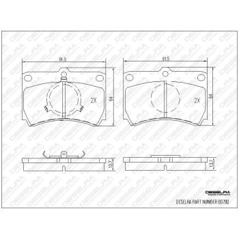 DESELRA Brake Pad Set Front (BD790)