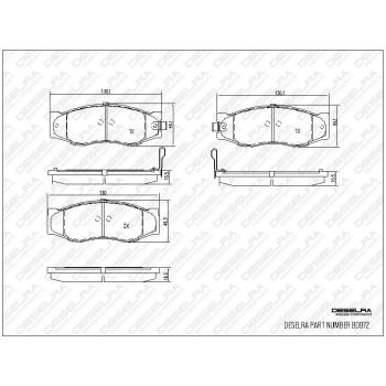 DESELRA Brake Pad Set Front (BD972)
